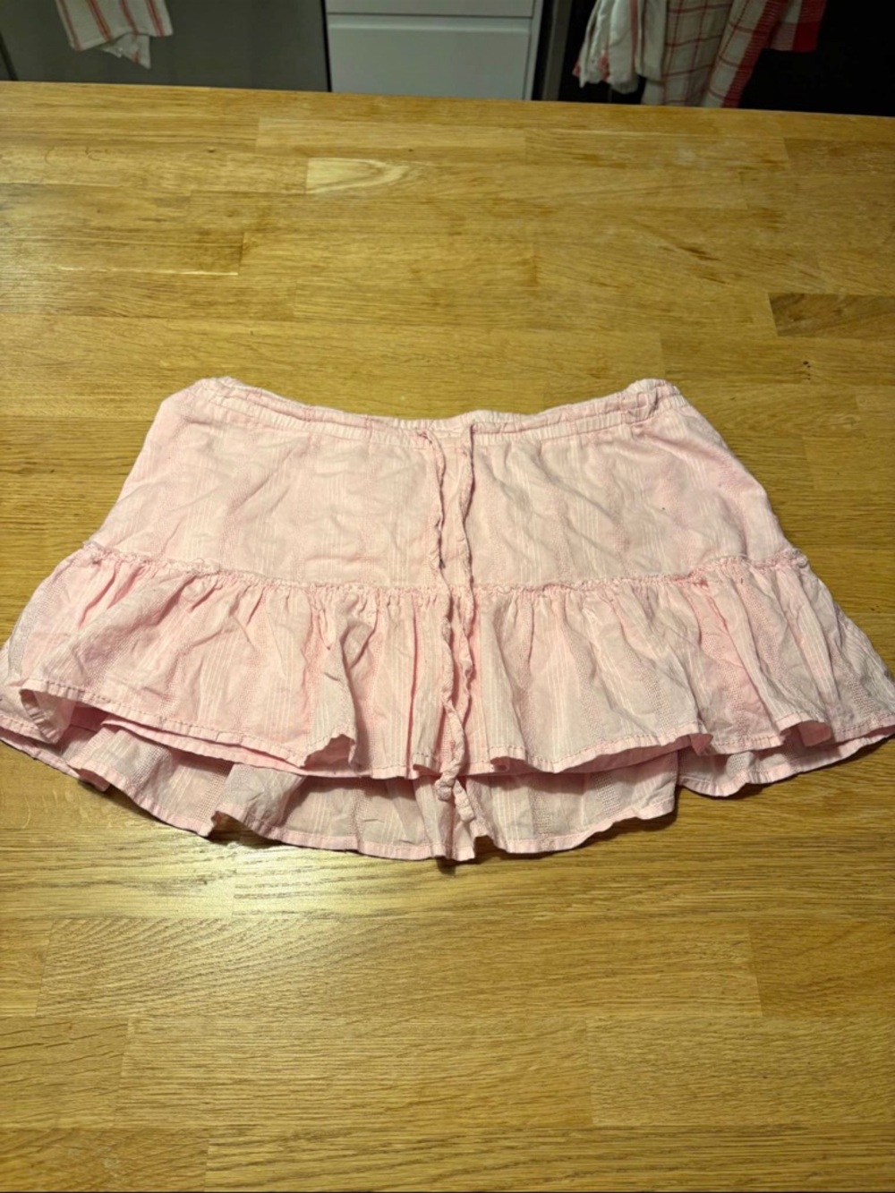 Garage Pink Ruffle Mini Skirt